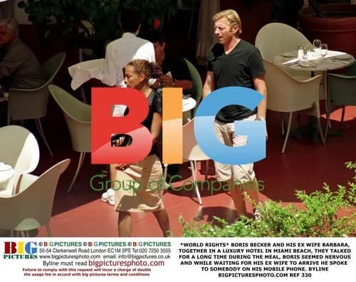 Boris Becker and Ex-Wife Barbara at Miami Hotel