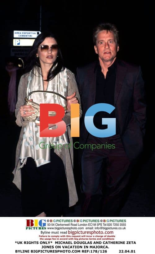 Michael Douglas and Catherine Zeta Jones in Majorca