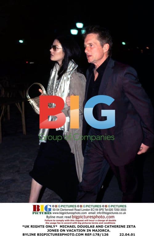 Michael Douglas and Catherine Zeta Jones on Majorca Vacation