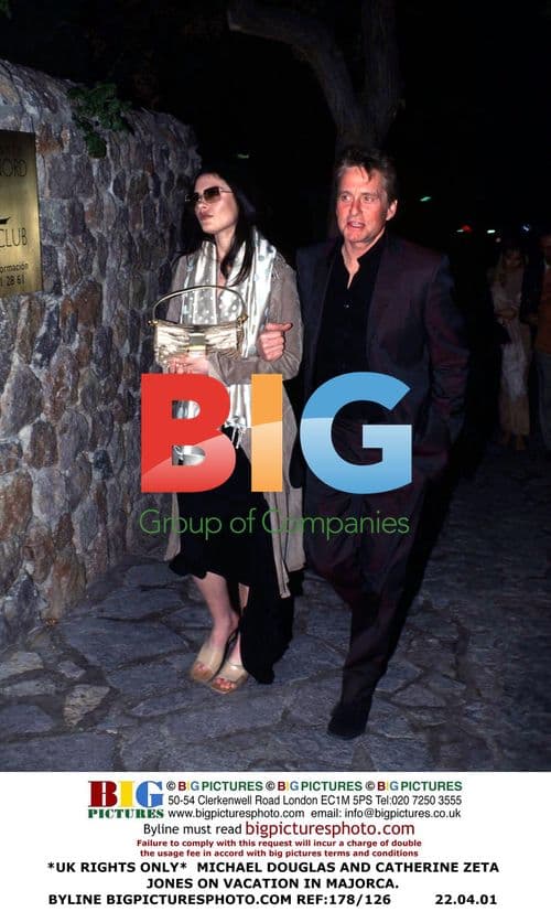 Michael Douglas and Catherine Zeta Jones on Majorca Vacation
