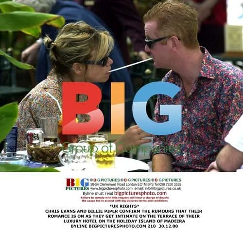 Chris Evans and Billie Piper Romantic Holiday