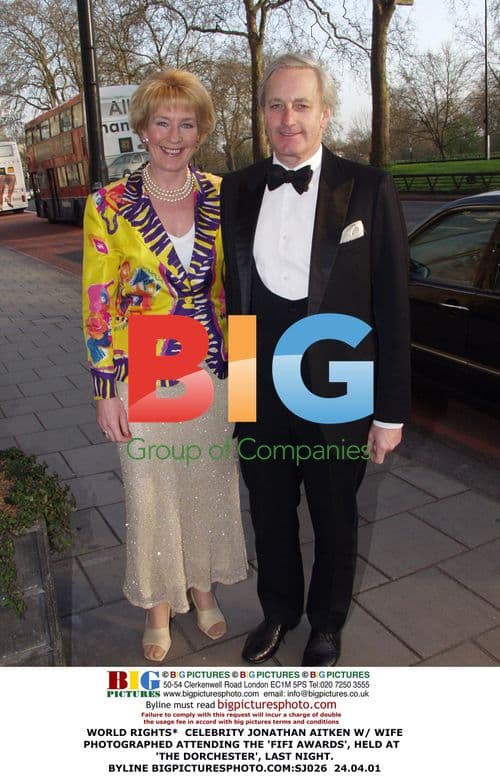 Jonathan Aitken w/ Wife at Fifi Awards