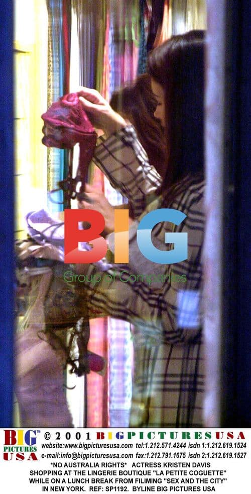 Kristen Davis shopping at lingerie boutique in NYC