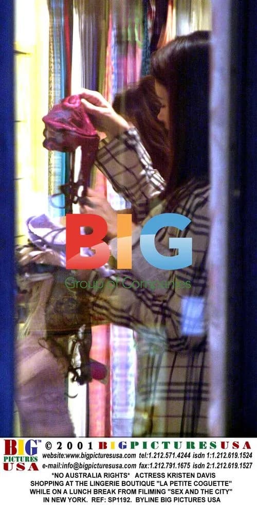 Kristen Davis shopping at lingerie boutique in NYC