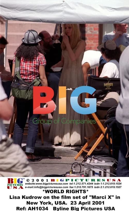 Lisa Kudrow on the set of "Marci X"