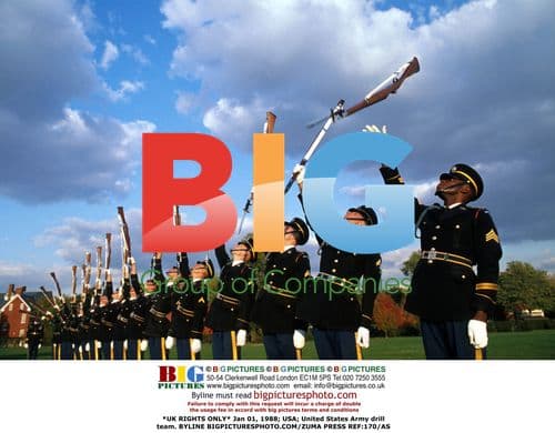 US Army drill team performing