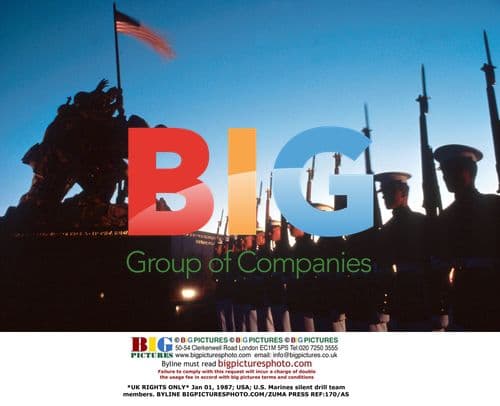 U.S. Marines silent drill team members