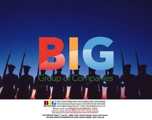 US Army Drill Team at Sunset