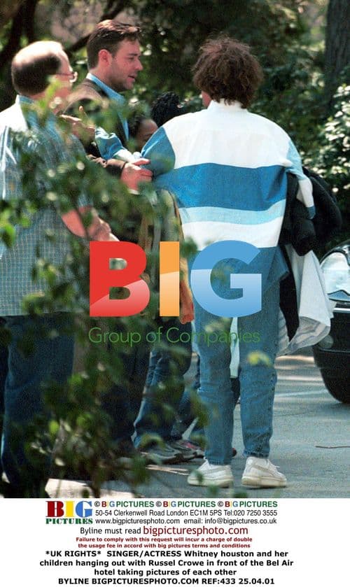 Whitney Houston and Russel Crowe at Bel Air Hotel
