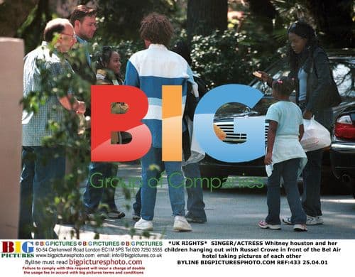 Whitney Houston and Russel Crowe at Bel Air Hotel