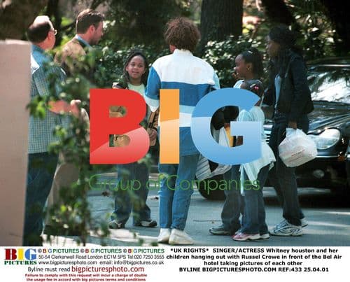 Whitney Houston and Russel Crowe at Bel Air Hotel