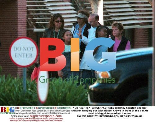 Whitney Houston and Russell Crowe at Bel Air Hotel