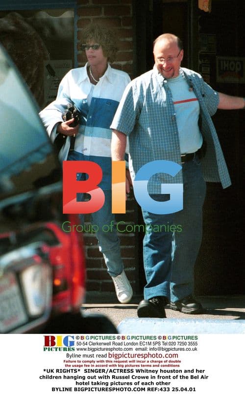Whitney Houston and Russel Crowe at Bel Air Hotel