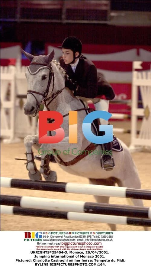 Charlotte Casiraghi at Monaco Jumping Event 2001