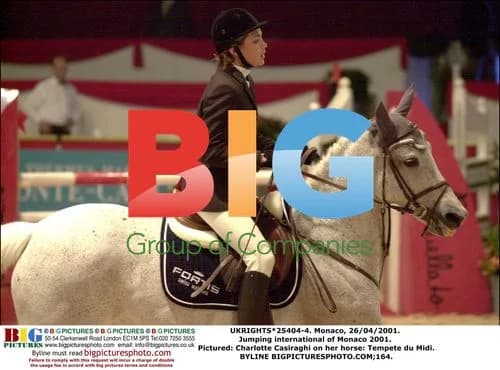 Charlotte Casiraghi at Jumping international of Monaco 2001