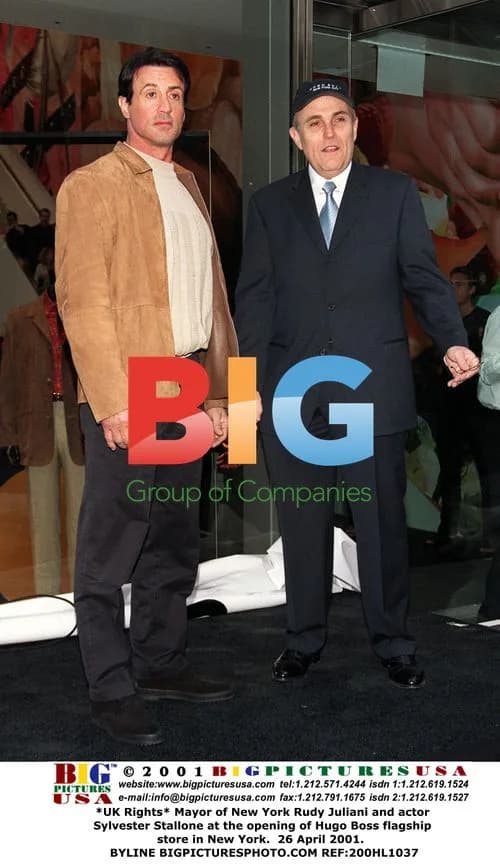 Stallone and Rudy Juliani at Hugo Boss Opening