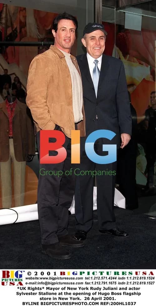Stallone and Juliani at Hugo Boss Store Opening