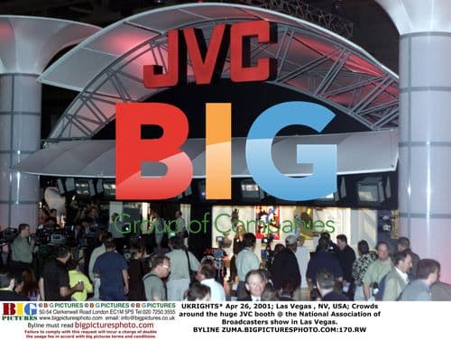 Crowds at JVC Booth at NAB Show in Las Vegas