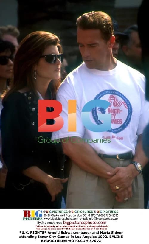 Arnold Schwarzenegger and Maria Shriver at Inner City Games 1992