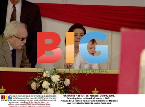 Prince Rainier and Caroline at Monaco Jumping event