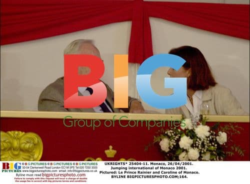 Prince Rainier and Caroline of Monaco at Jumping 2001