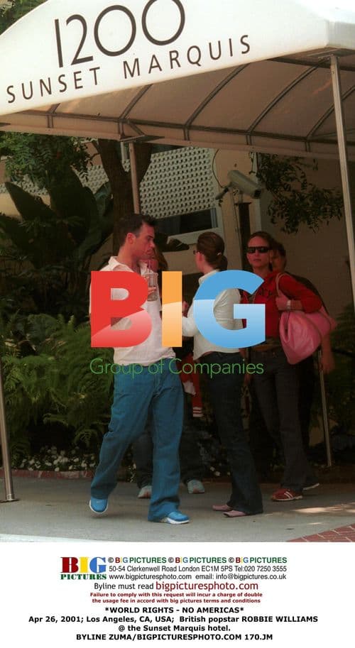 Robbie Williams at Sunset Marquis hotel