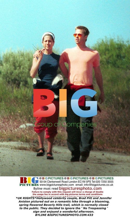 Brad Pitt and Jennifer Aniston on private Beverly Hills hike
