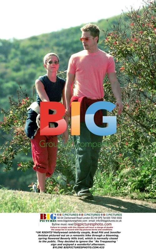 Brad Pitt and Jennifer Aniston on Beverly Hills Hike