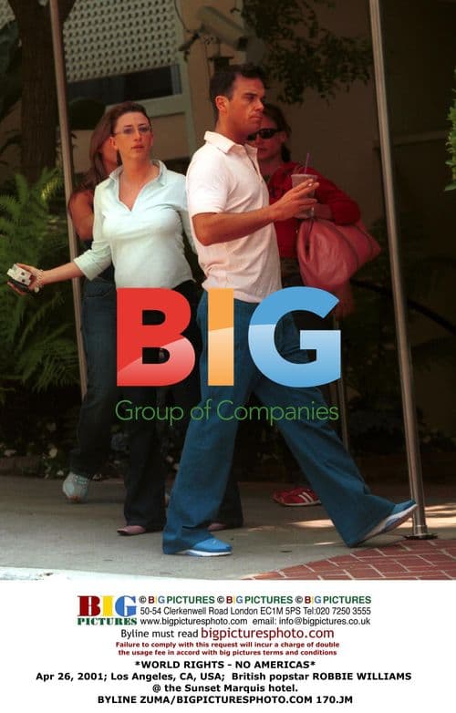 Robbie Williams at Sunset Marquis hotel