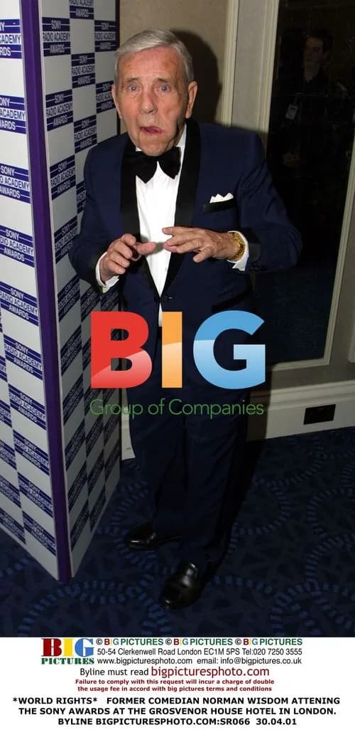 Norman Wisdom attends Sony Awards in London
