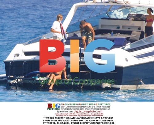 Donatella Versace Topless Swim