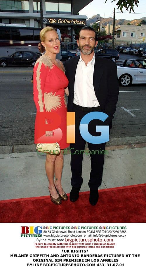 Melanie Griffith and Antonio Banderas at Original Sin Premiere