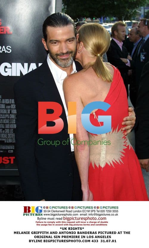 Melanie Griffith and Antonio Banderas at 'Original Sin' Premiere