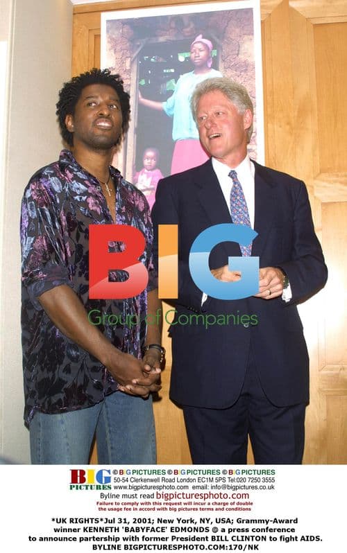 Babyface and Bill Clinton Announce AIDS Partnership