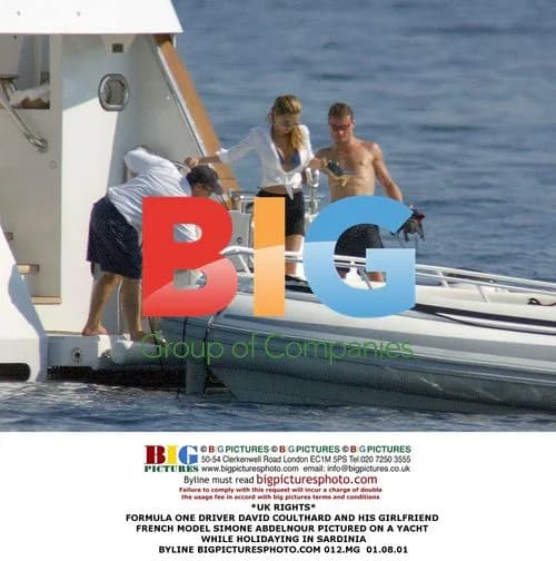 David Coulthard and Girlfriend Simone Abdelnour on Yacht