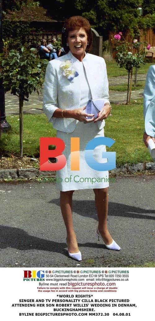Cilla Black Attends Son's Wedding