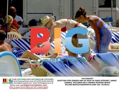 Annie Lennox on French Riviera Beach