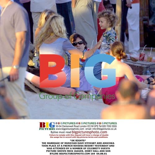 Celeb guests at Dave Stewart's wedding