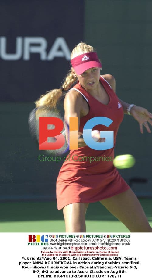 Anna Kournikova in doubles semi final