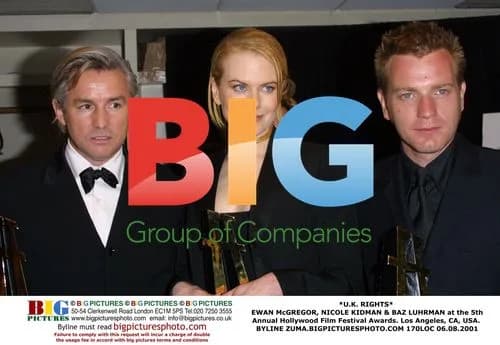 Ewan McGregor, Nicole Kidman & Baz Luhrmann at Hollywood Film Festival Awards