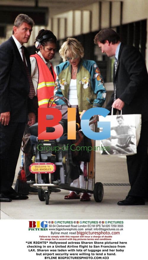 Sharon Stone Checks In at LAX