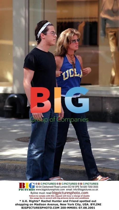 Rachel Hunter and Friend Shopping on Madison Ave