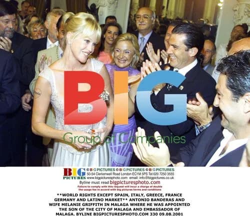 Antonio Banderas and Melanie Griffith in Malaga