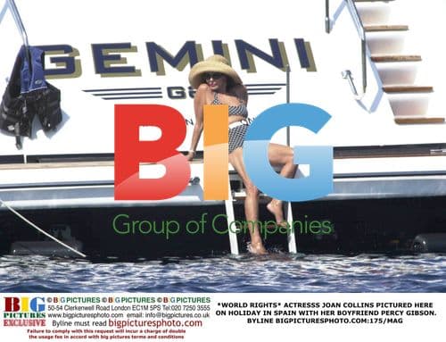 Joan Collins on Holiday in Spain