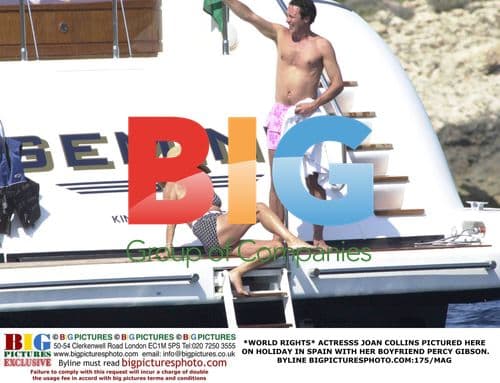 Joan Collins on Holiday in Spain with Percy Gibson