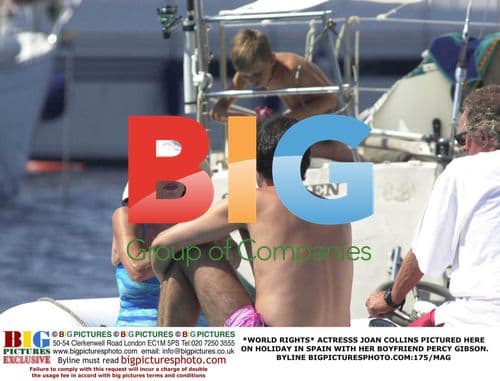 Joan Collins on Holiday in Spain with Percy Gibson