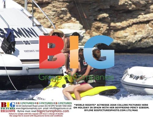 Joan Collins on Holiday in Spain with Percy Gibson