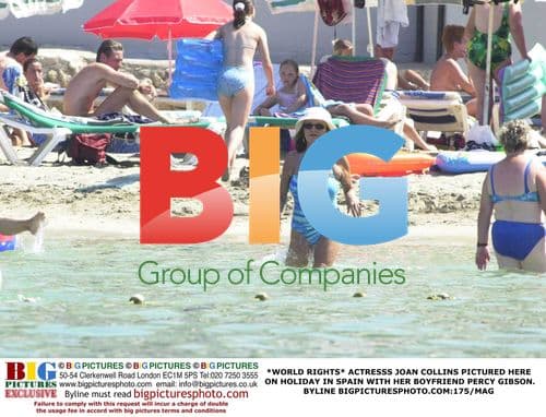 Joan Collins on Holiday in Spain with Percy Gibson