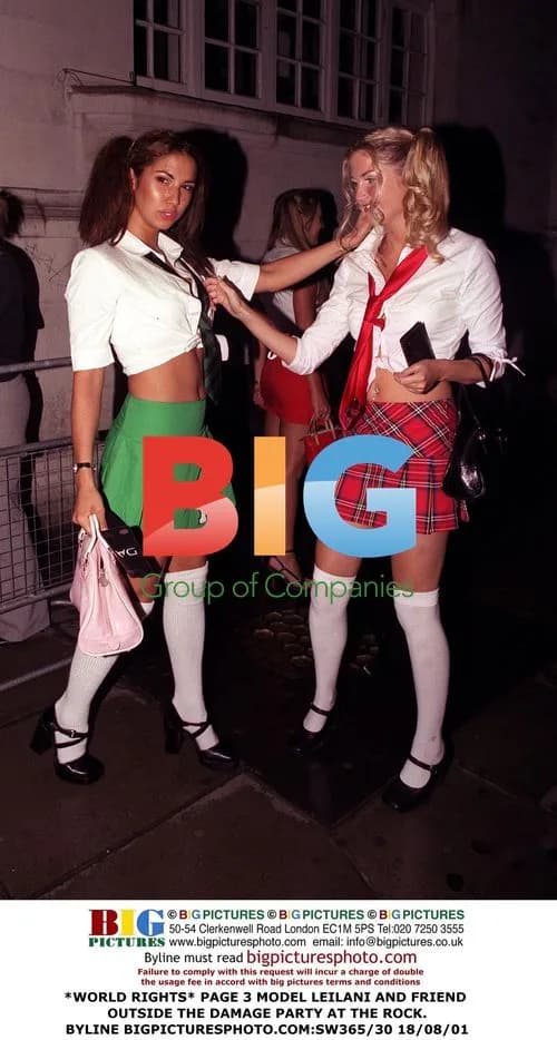 Model Leilani and friend at Damage Party