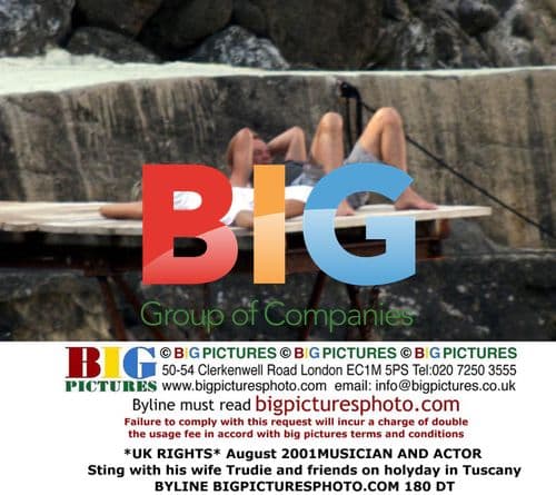 Sting and Trudie on holiday in Tuscany